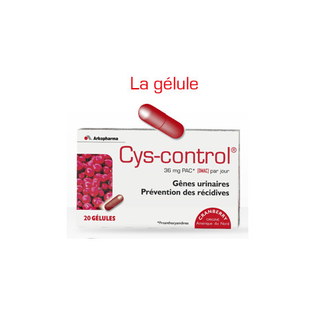 Cys-Control Bte de 20 gélules. Cys-Control Bte de 20 gélules.