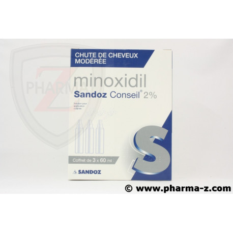 MINOXIDIL SANDOZ CONSEIL 2% Bte de 3.