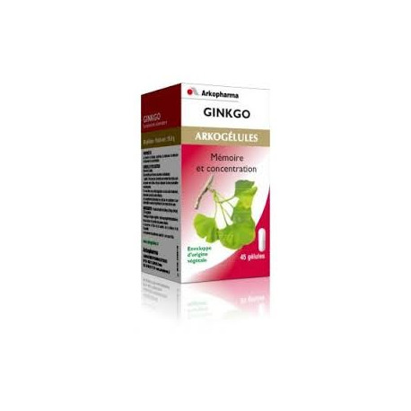Arkogélules Ginkgo PM. Arkogélules Ginkgo PM.