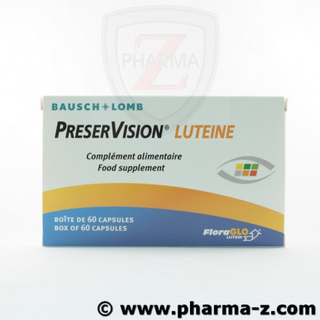 PréserVision Lutéine  Boite de 60 capsules.