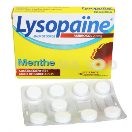 Lysopaïne Ambroxol Menthe