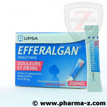 efferalgan 250 mg enfant entre 14 et 50kg gout vanille fraise