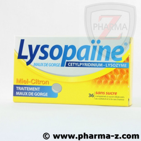 Lysopaine sans sucre gout miel-citron Lysopaine sans sucre gout miel-citron
