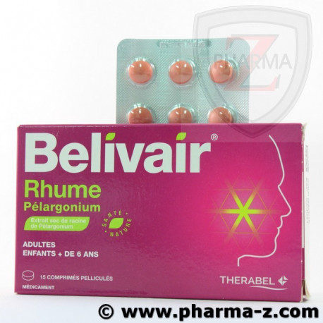 Belivair Rhume Bte de 15cpr Adultes Belivair Rhume Bte de 15cpr Adultes