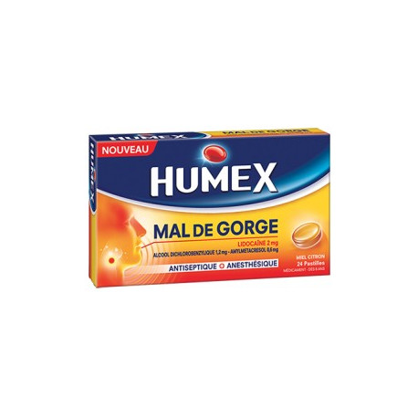 Humex mal de gorge lidocaine pastille Humex mal de gorge lidocaine pastille