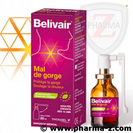 Belivair Mal de gorge collutoire Belivair Mal de gorge collutoire