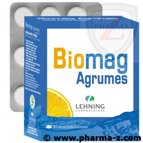 Biomag Agrumes 90 comprimés à croquer Biomag Agrumes 90 comprimés à croquer