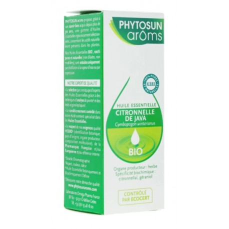 Huile Essentielle Citronnelle de Java Phytosun 10ml Huile Essentielle Citronnelle de Java Phytosun 10ml